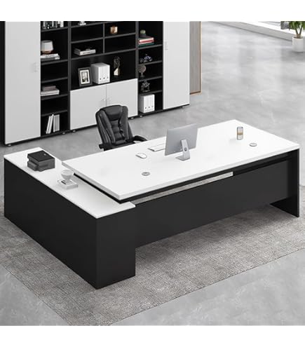 Amazon.co.jp: プレジデントデスク 両袖 デスク 茶 アンティーク